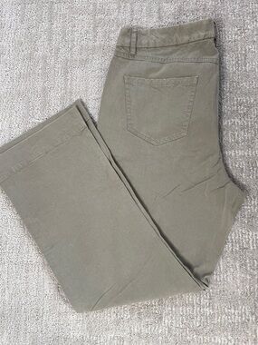Theory Olive Green Chino Cropped Pants
